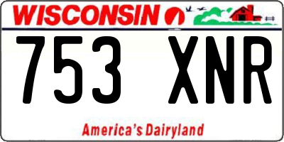 WI license plate 753XNR