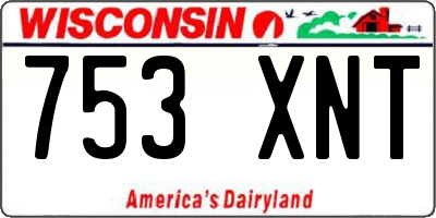 WI license plate 753XNT