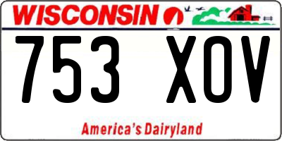 WI license plate 753XOV