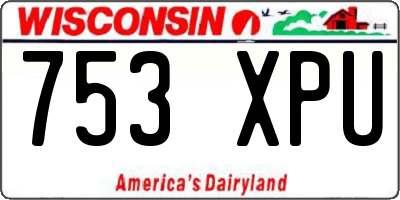 WI license plate 753XPU