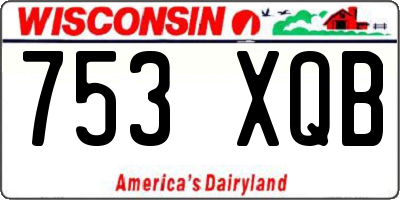 WI license plate 753XQB