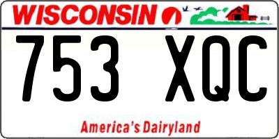 WI license plate 753XQC