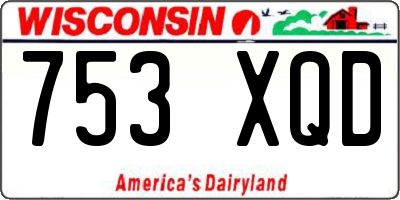 WI license plate 753XQD