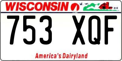 WI license plate 753XQF