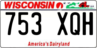 WI license plate 753XQH