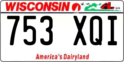 WI license plate 753XQI