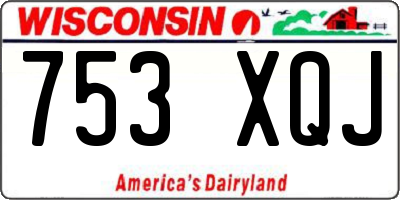 WI license plate 753XQJ