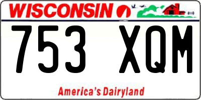WI license plate 753XQM