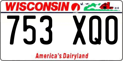WI license plate 753XQO