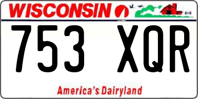 WI license plate 753XQR
