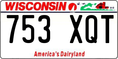 WI license plate 753XQT