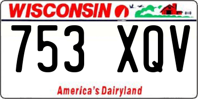 WI license plate 753XQV