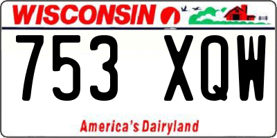WI license plate 753XQW