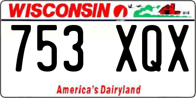 WI license plate 753XQX