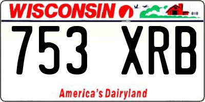 WI license plate 753XRB