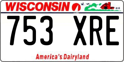 WI license plate 753XRE