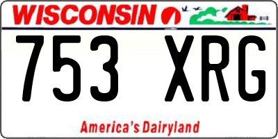 WI license plate 753XRG