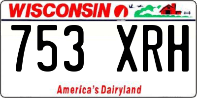 WI license plate 753XRH
