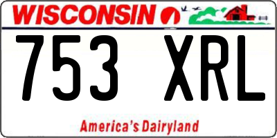 WI license plate 753XRL