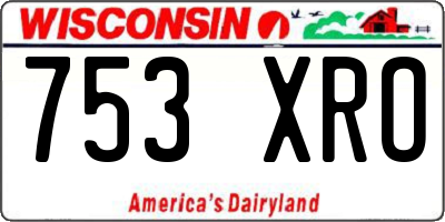 WI license plate 753XRO