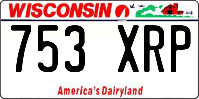 WI license plate 753XRP
