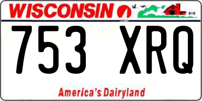 WI license plate 753XRQ