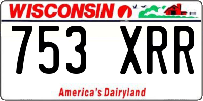 WI license plate 753XRR