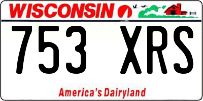 WI license plate 753XRS