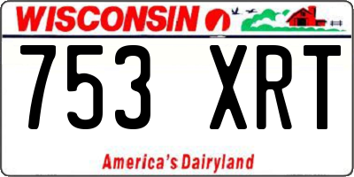 WI license plate 753XRT