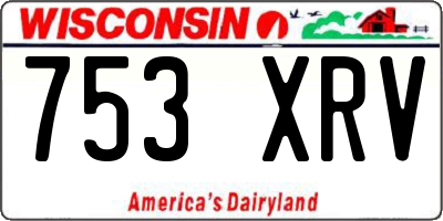 WI license plate 753XRV