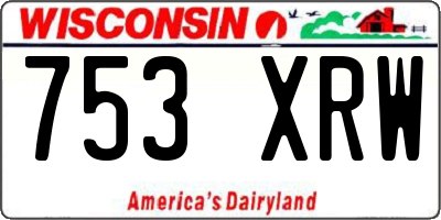 WI license plate 753XRW