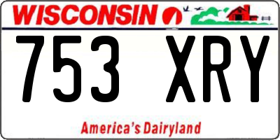 WI license plate 753XRY
