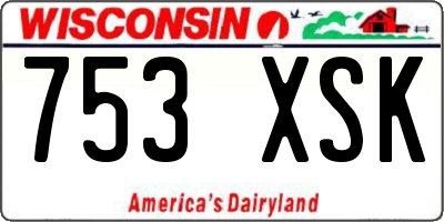 WI license plate 753XSK