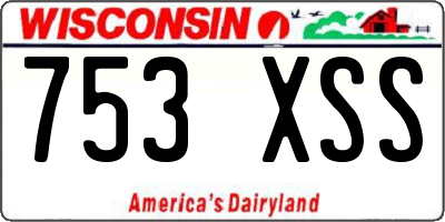 WI license plate 753XSS