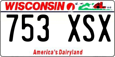 WI license plate 753XSX