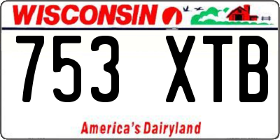 WI license plate 753XTB