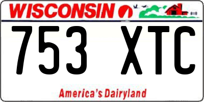 WI license plate 753XTC