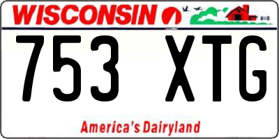 WI license plate 753XTG