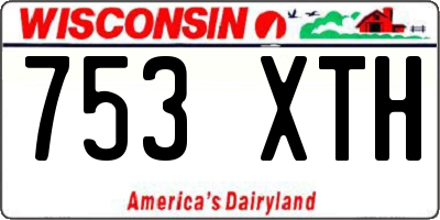 WI license plate 753XTH