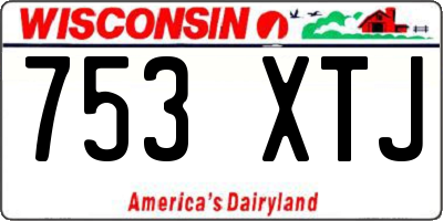 WI license plate 753XTJ