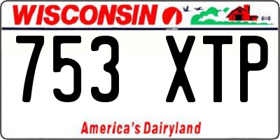 WI license plate 753XTP