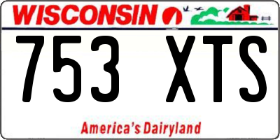 WI license plate 753XTS
