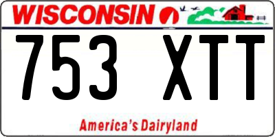 WI license plate 753XTT
