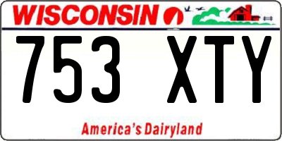 WI license plate 753XTY