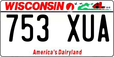 WI license plate 753XUA