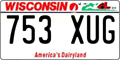 WI license plate 753XUG