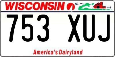 WI license plate 753XUJ