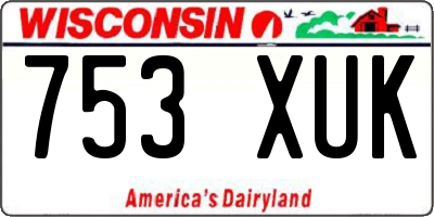 WI license plate 753XUK