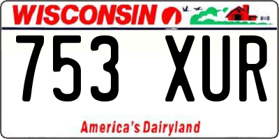 WI license plate 753XUR