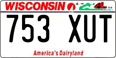 WI license plate 753XUT